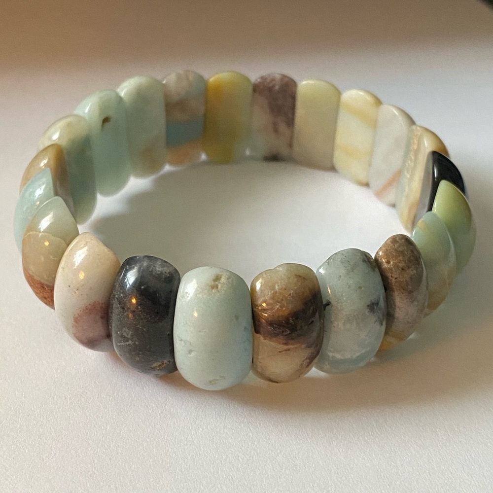 Multicolor Natural Stone Beaded Stretch Bracelet